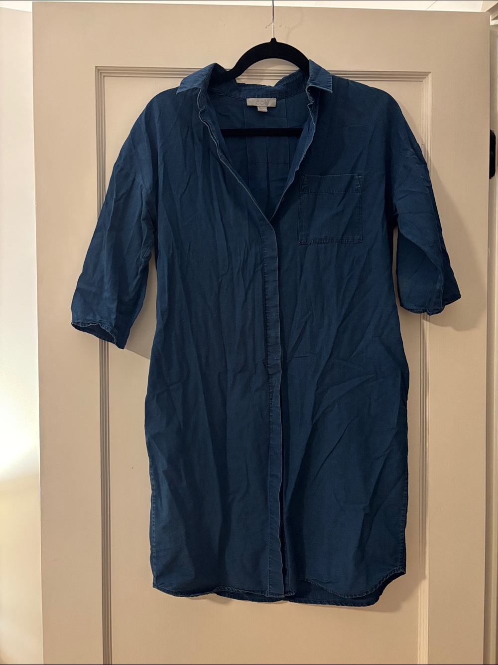COS Denim-Blue Midi Shirt Dress